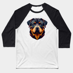 Rottweiler - Geometric Head Baseball T-Shirt